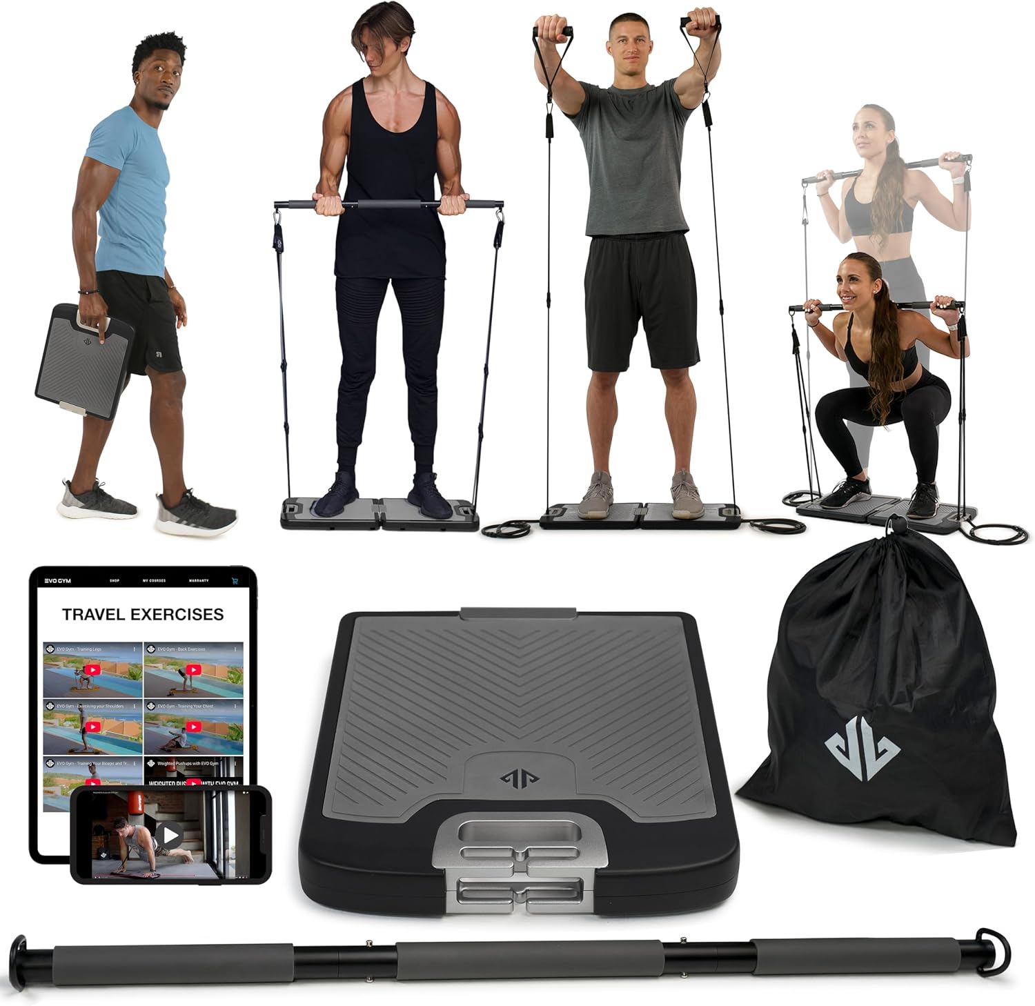 Home Gym Resistance - Универсальный портативный домашний тренажер: набор эспандеров
