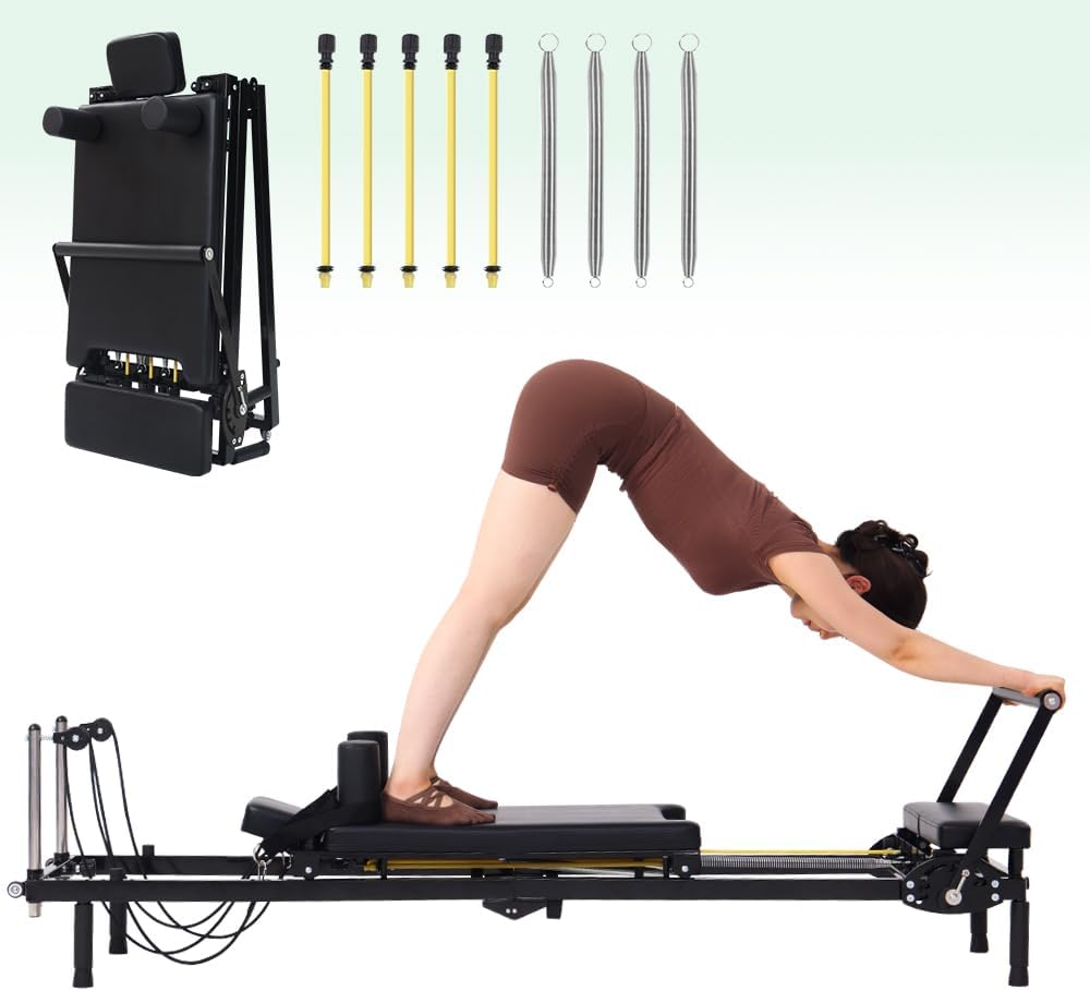Home Gym Resistance - Складной тренажер для пилатеса, 2-в-1, с