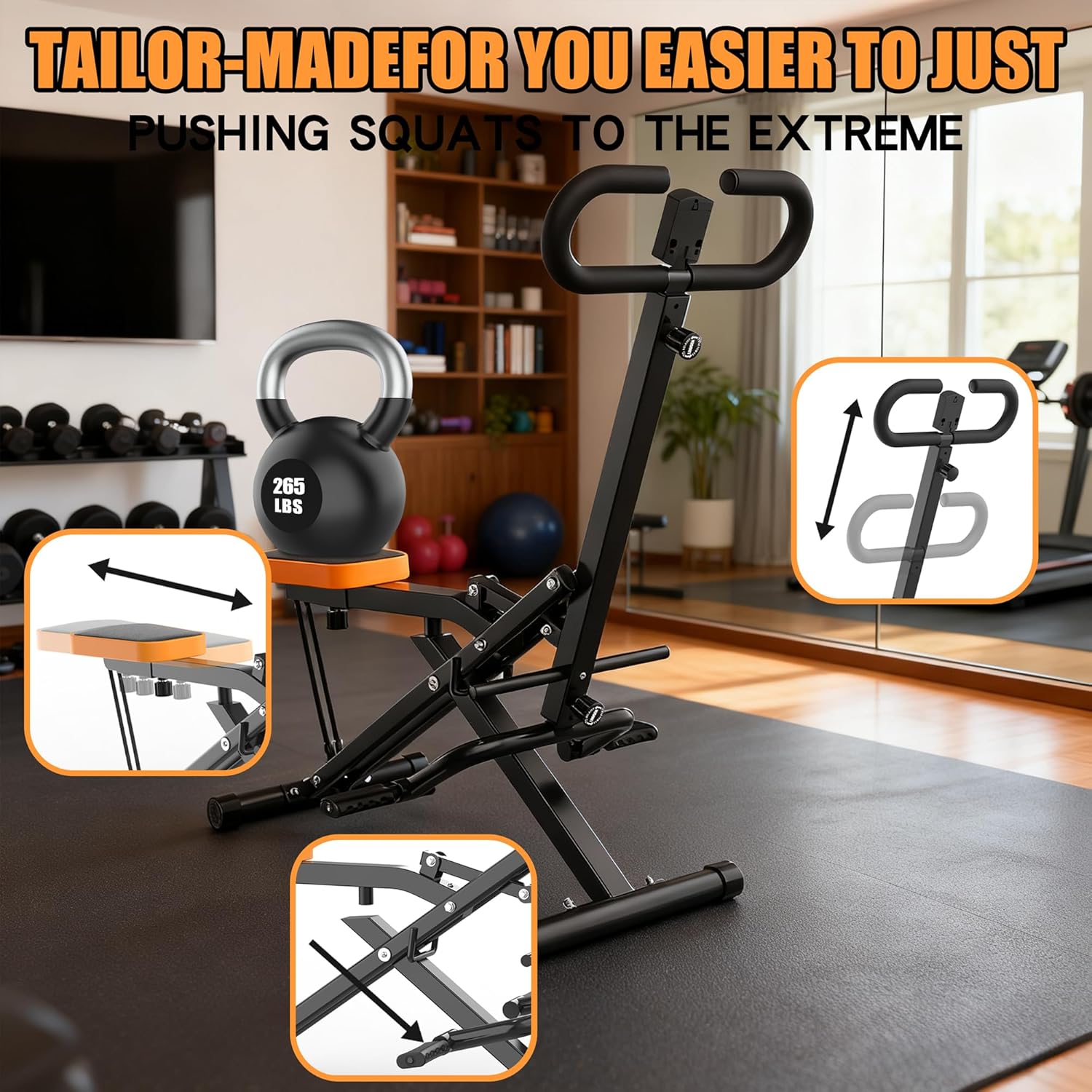 Home Gym Resistance - Тренажер для приседаний для дома, складной
