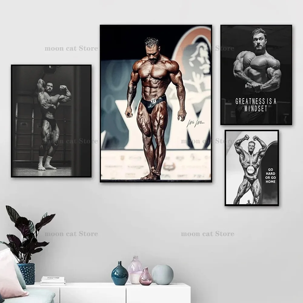 Home Gym Quotes - Картина на холсте Крис Бамстед Бодибилдер