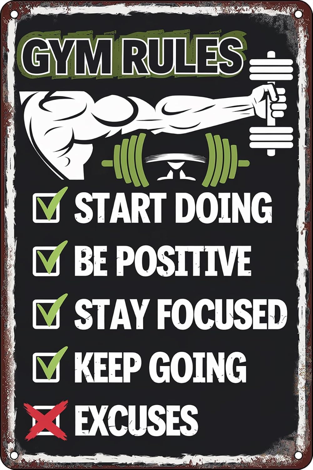 Винтажные металлические таблич – обзор и цена Home Gym Quotes