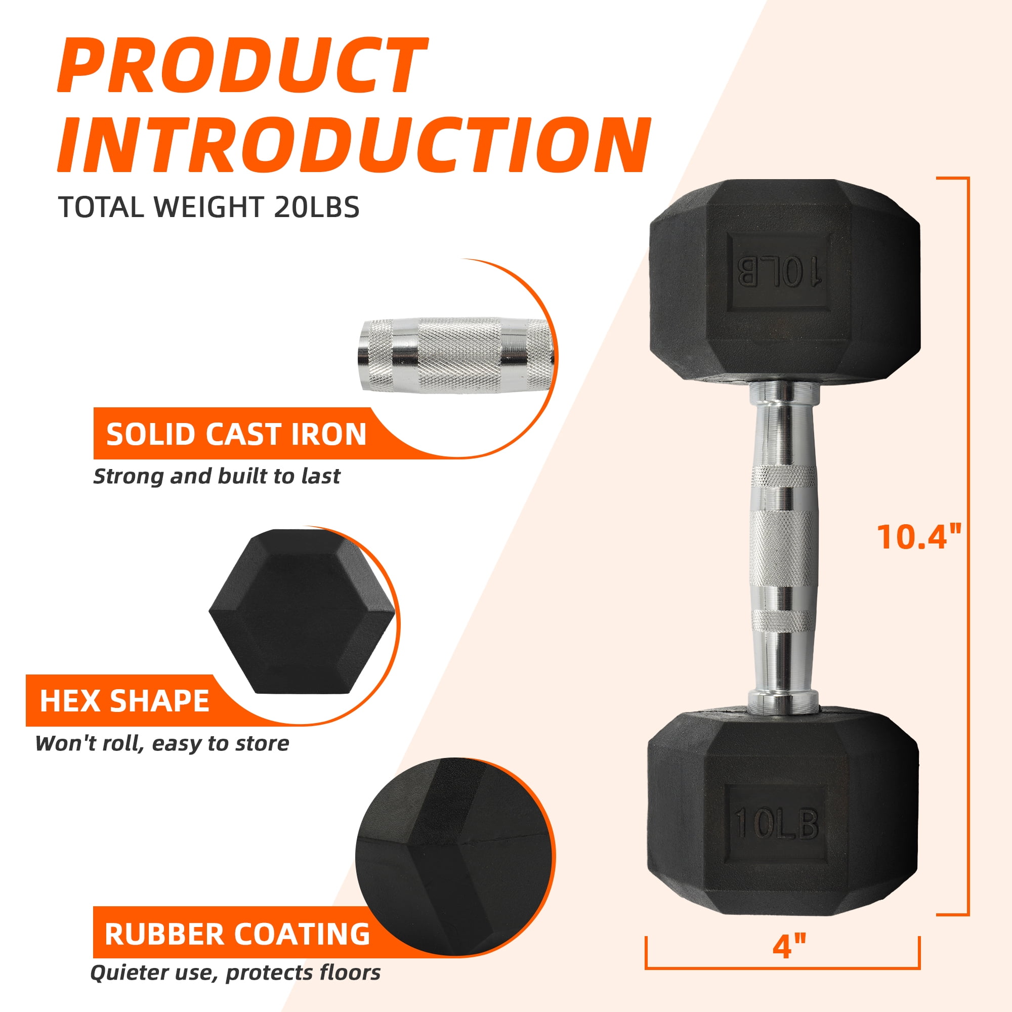 Гантель с резиновым покрытием, – обзор и цена Home Gym Necessities