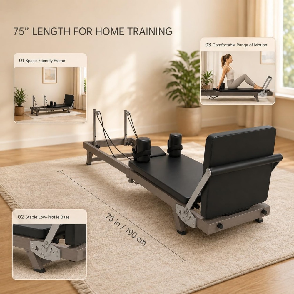 Складной пилатес-реформер 75 д – обзор и цена Home Gym Resistance